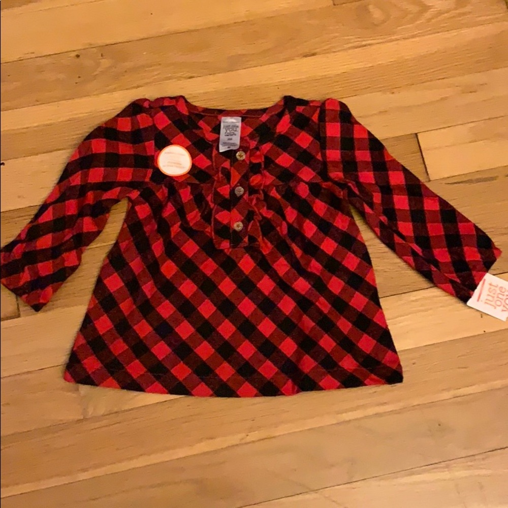 Just One You 9m Flannel Baby Girl Top